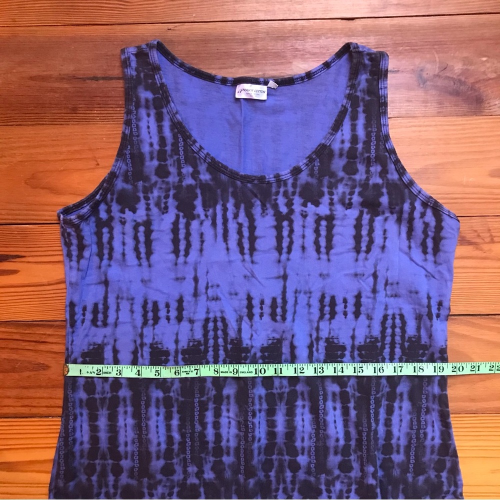 Prairie Cotton Blue Black Tie-Dye Swimsuit Cover-Up, EUC, L - Picture 6 of 12